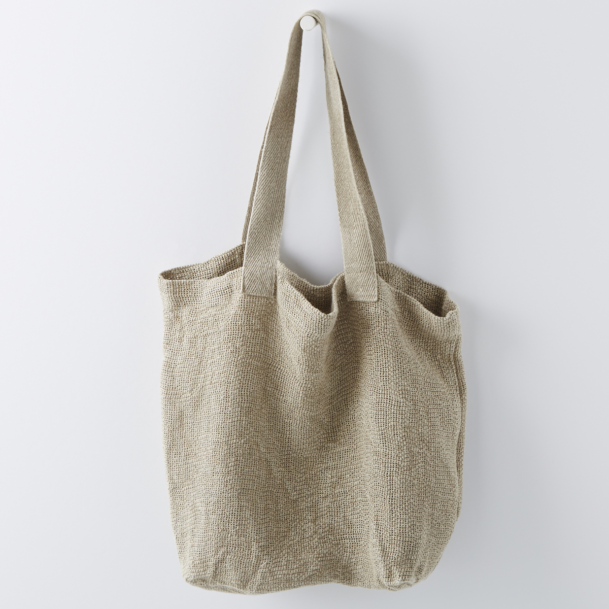 Shopper Bag Umhängetasche Freizeittasche Leinen Farbe natur Motiv 100% Natural 