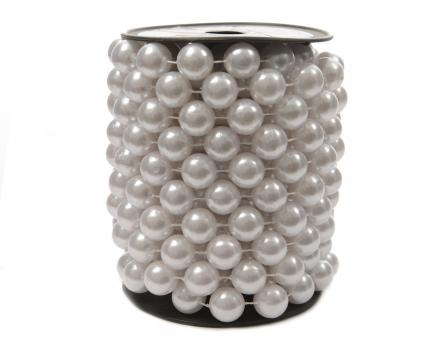 Perlenkette Kunststoff XL weiss