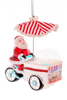 Hänger Santa mit Eiswagen, mehrfarbig 