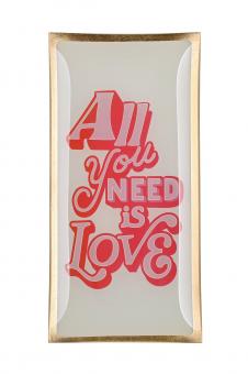 Glasteller "All you need is Love" 