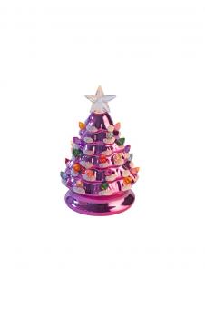 Weihnachtsbaum mit LED Luce, S, pink 