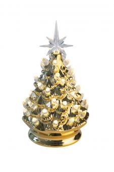 Weihnachtsbaum mit LED Luce, M, Gold 