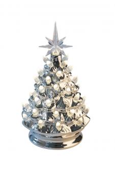 Weihnachtsbaum mit LED Luce, M, Silber 