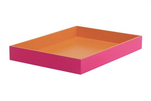Spa Tablett, M, rechteckig, 2farbig, pink/orange 