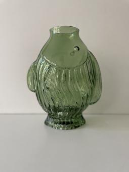 Vase Fisch Jacquard, S, Grün 