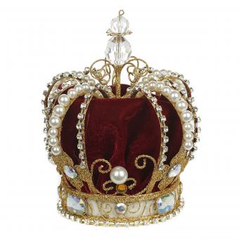 Baumspitze Crown aus Samt und Metall, Farbe Rot 